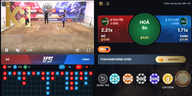 Người chơi có thể đặt cược 1 trong 3 loại kèo phổ biến tại K8BET